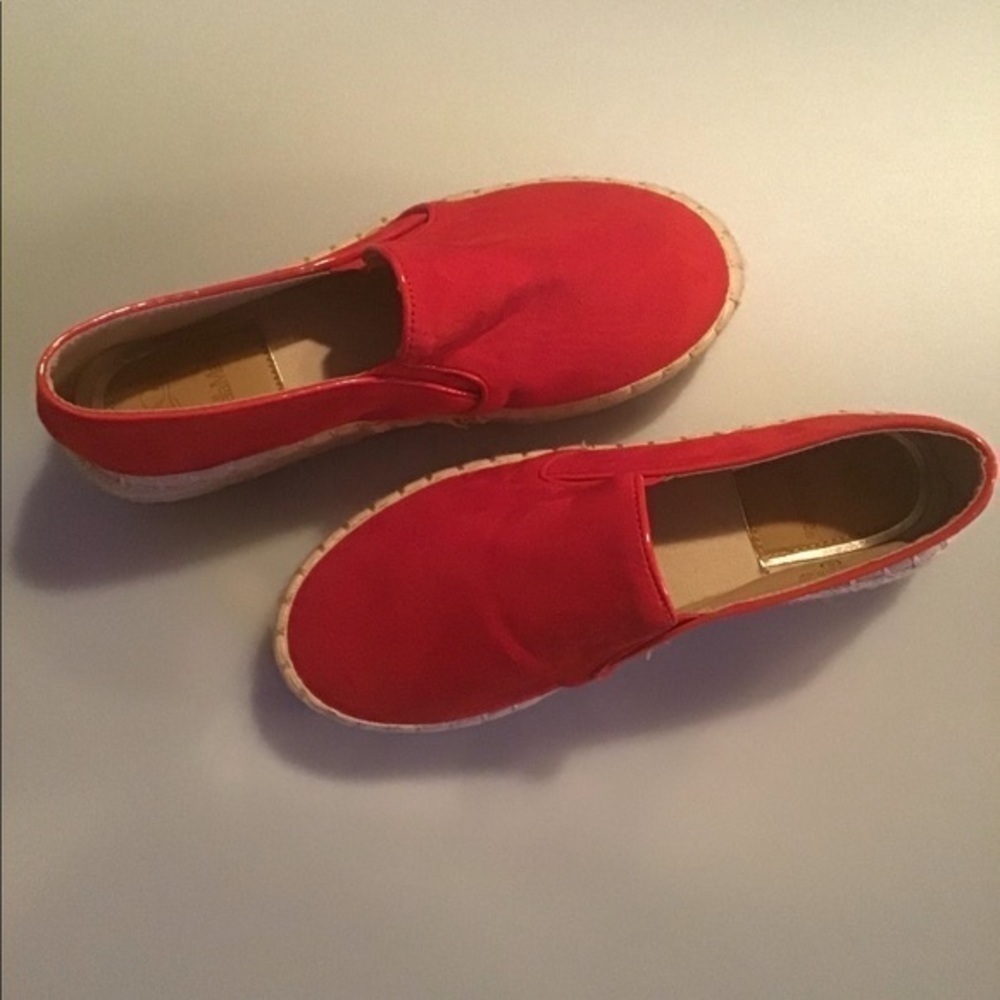 Bella Marie Red Suede Espadrilles Size 6 - Picture 3 of 4